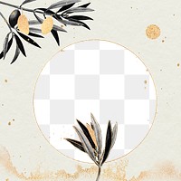 Black olive leaves png frame design space