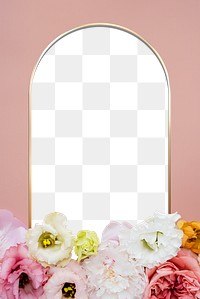 Golden oval floral frame design element