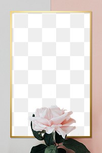 Golden rectangle floral frame design element