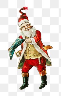 Cheerful Santa Claus sticker  transparent png