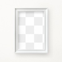 White picture frame mockup on a white background 