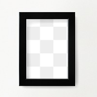 Black frame mockup on a wall 