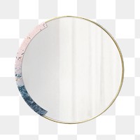 Marbled framed mirror transparent png