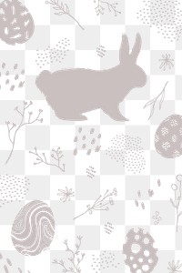 Neutral gray Easter pattern transparent png