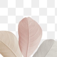 Closeup of pastel leaves texture design element