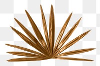 Golden palm leaf background design element