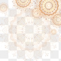 Gold arabesque patterned frame transparent png