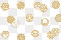 Vintage Japanese gold pattern transparent png, remix from original artwork