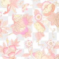 Pastel pink floral patterned background design element