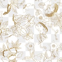 Golden floral patterned background design element