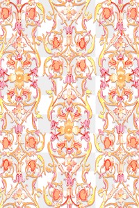 Orange floral patterned background design