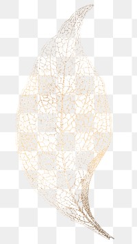 Golden fittonia leaf design element 