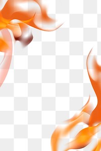 Orange fluid textured design element 