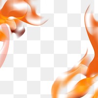Orange fluid textured design element 