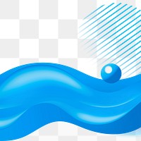 Blue wave design element