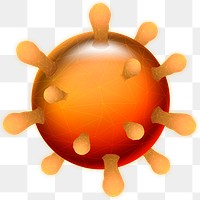 Orange coronavirus cell transparent png