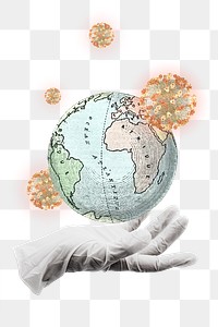 Protect the planet earth from coronavirus background design element