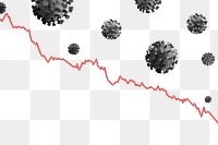 Economic impact and decrease due to coronavirus pandemic transparent png