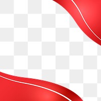 Red curved border design element