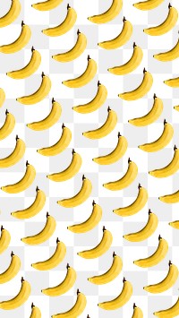 Hand drawn natural fresh banana patterned background