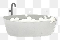 Bath tub paper craft design element