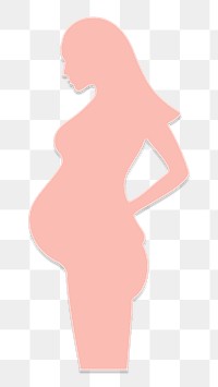 Paper craft pregnant woman character design element