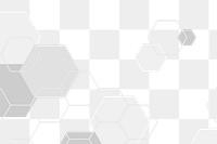 Gray hexagonal patterned background design element