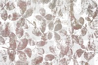 Grunge brown leaf pattern textured backdrop design element