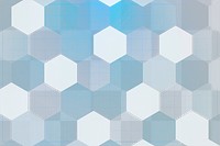 Gradient hexagon patterned blue background layer