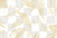 Gold leaves patterned background design element