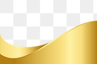 Gold wave border design element
