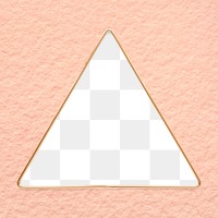 Triangle gold frame on an old rose pink background design element