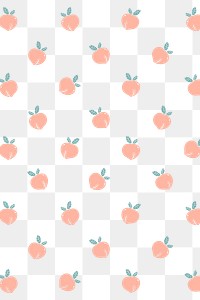 Hand drawn peach patterned background design element