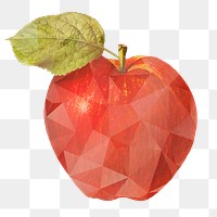 Red apple illustration crystal style