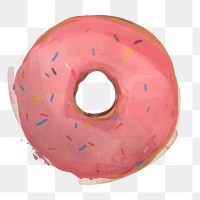 Hand drawn glazed doughnut
