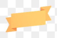 Yellow paper ribbon banner design element