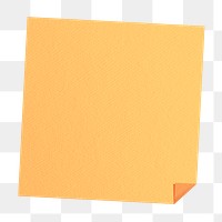 Yellow paper sticky note design element