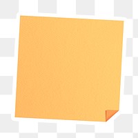 Yellow paper sticky note design element