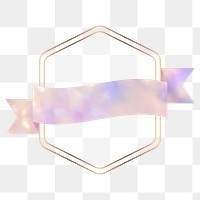 Bokeh ribbon banner badge design element