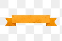 Yellow paper ribbon banner design element