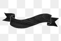 Black wood textured ribbon banner design element