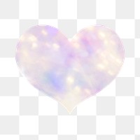 Heart shaped bokeh patterned sticker design element