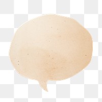 Beige speech bubble design element