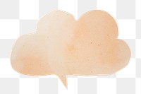 Beige speech bubble design element