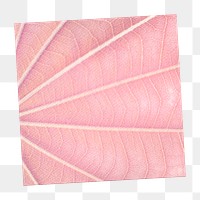 Pink leaf patterned notepaper design element