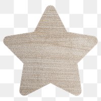 Wooden textured star icon  design element