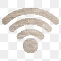 Beige wood wifi icon design element