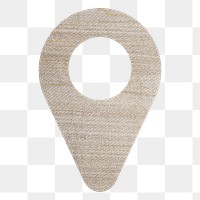 Wood textured pin icon design element