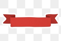 Red paper ribbon banner design element