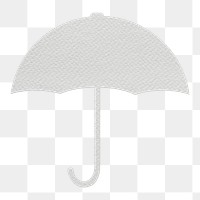 Gray textured paper umbrella sticker design element
